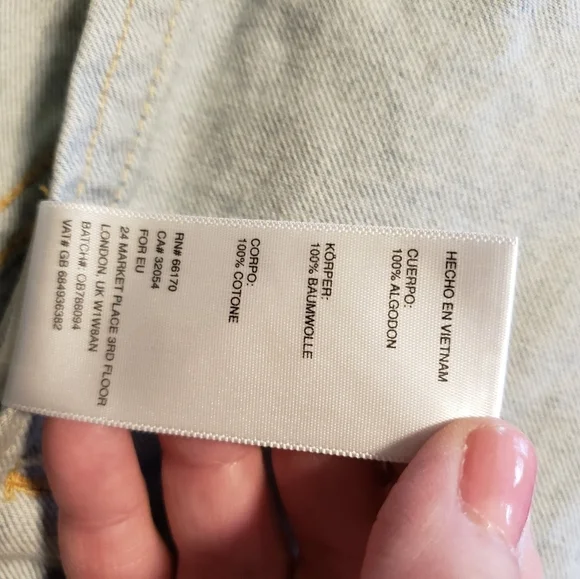 BDG Urban Outfitters Light Blue Jean Jacket Size SP, "Let It Grow" - Picture 12 of 12